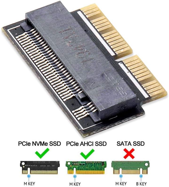 HUYUN محول SSD NVME M.2 لجهاز MacBook Air Pro Retina منتصف 2013 2014 2015 2016 2017 NVME و AHCI SSD ترقية مناسبة لـ A1465 A1466 A1398 A1502 (1X محول SSD NVME M.2) - Image 3